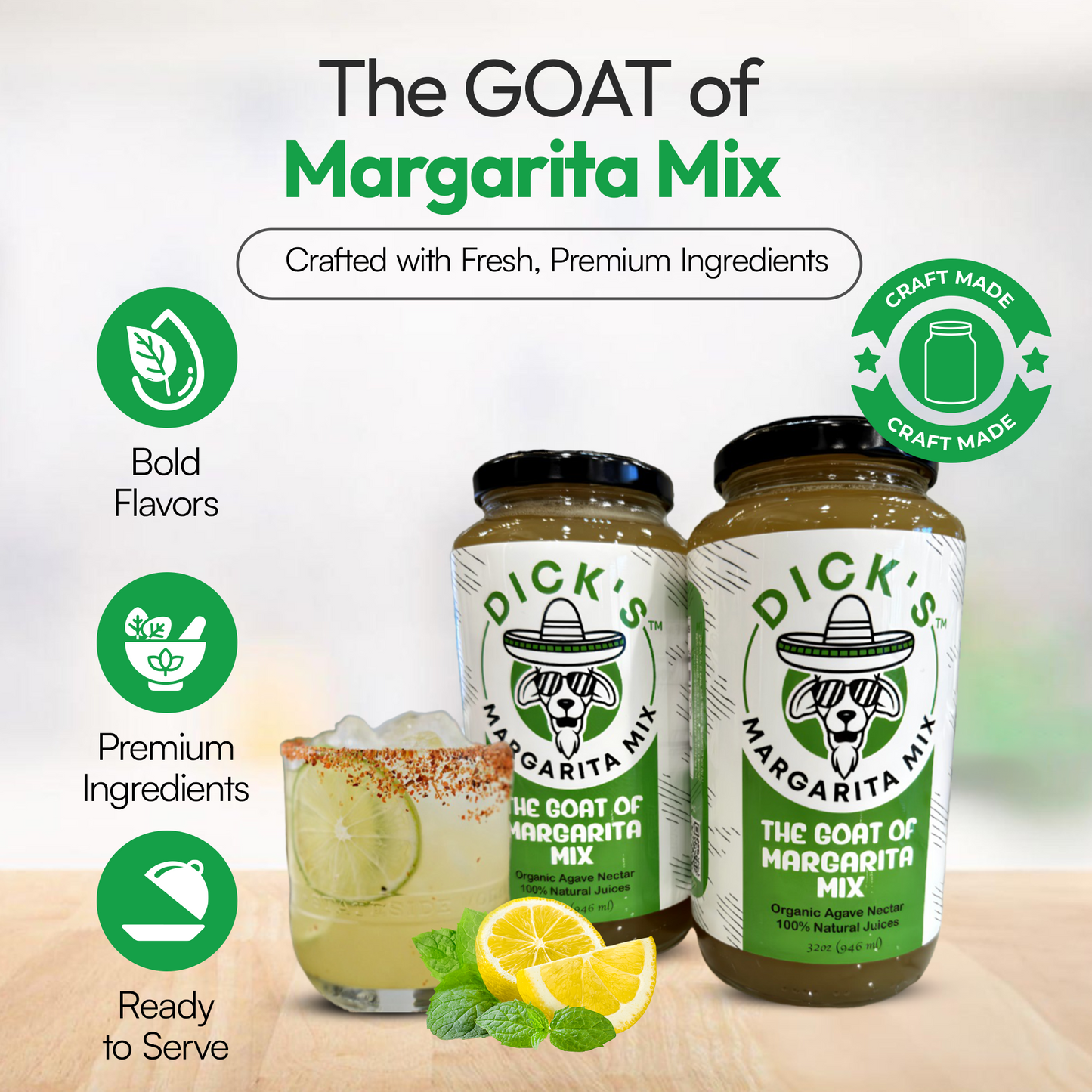 Dick's Margarita Mix | Craft Margarita Mix | 2 Pack | Free Shipping